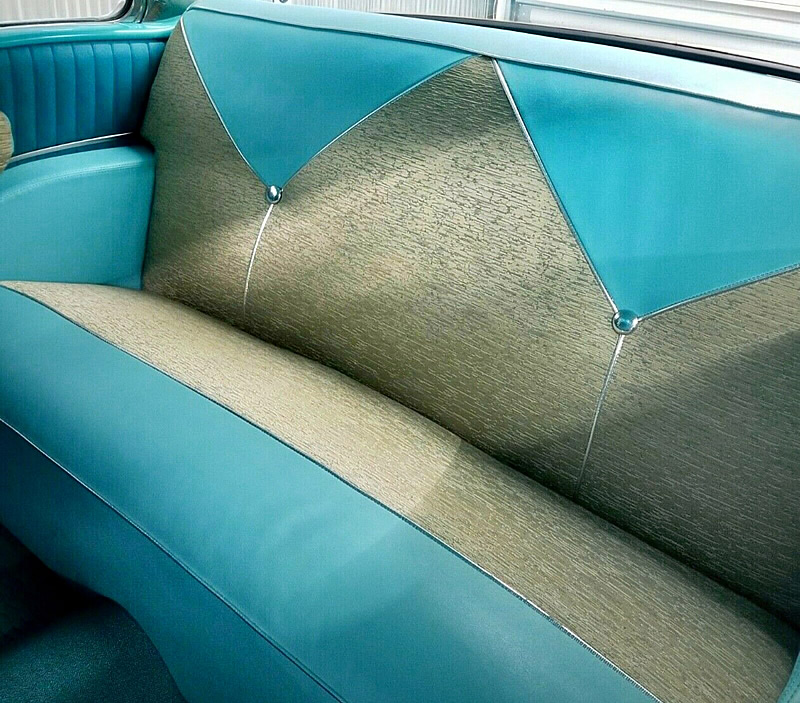 back seats of a 56 Chevy Bel Air